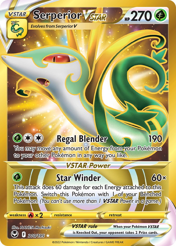 Silver Tempest Serperior VSTAR #210/195